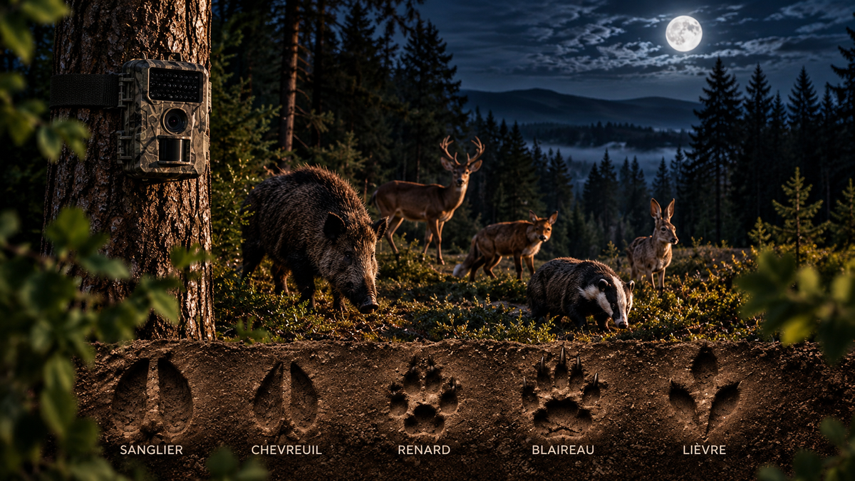 Animaux observables la nuit avec une caméra de chasse