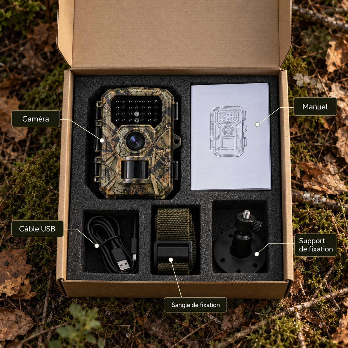 Packaging de la caméra de chasse 16 MP