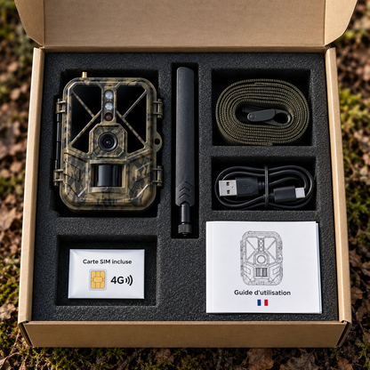 Contenu du packaging de la caméra de chasse 4G 4K