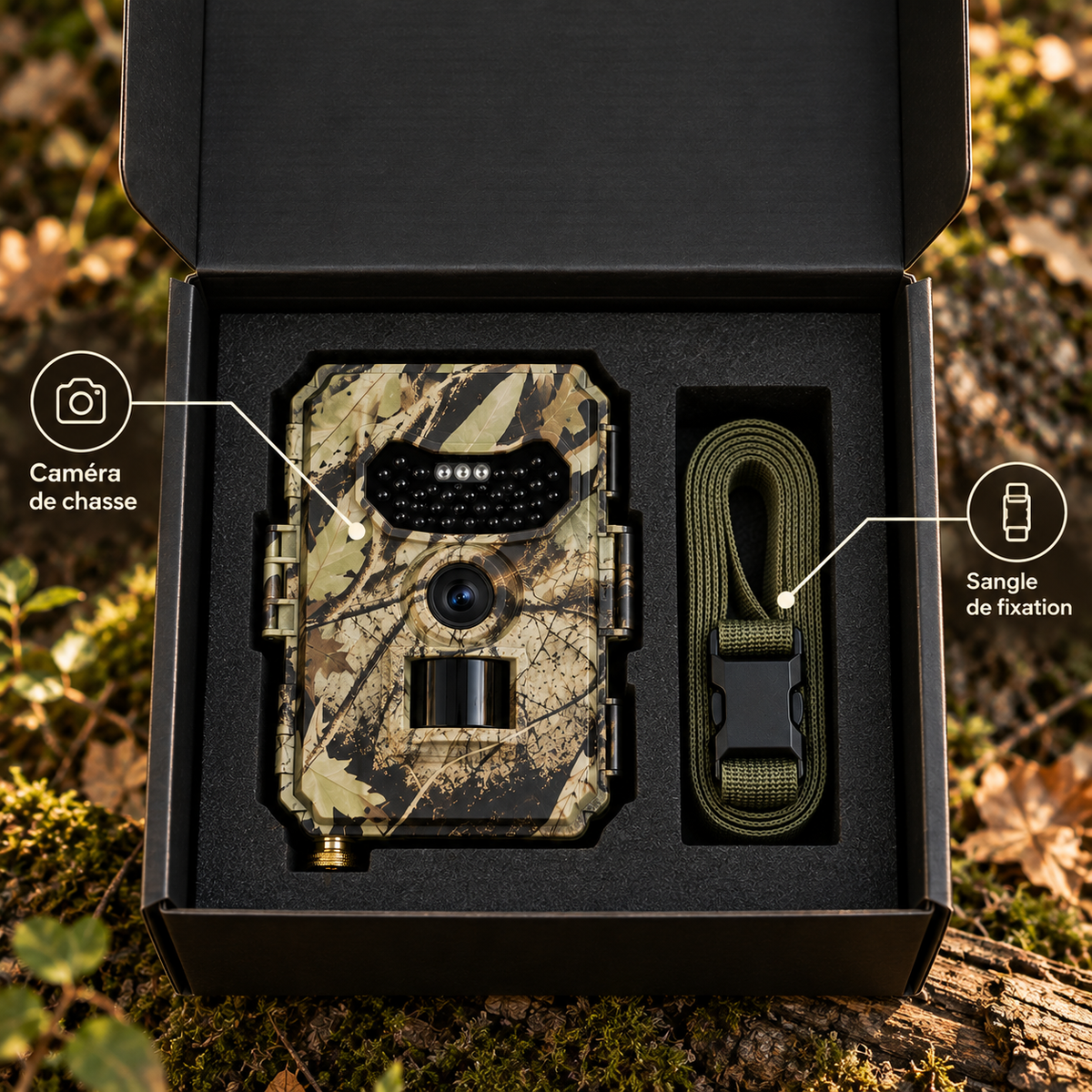Contenu du packaging de la caméra de chasse 940 nm