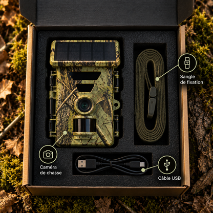 Contenu du pack de la caméra de chasse solaire Wi-Fi