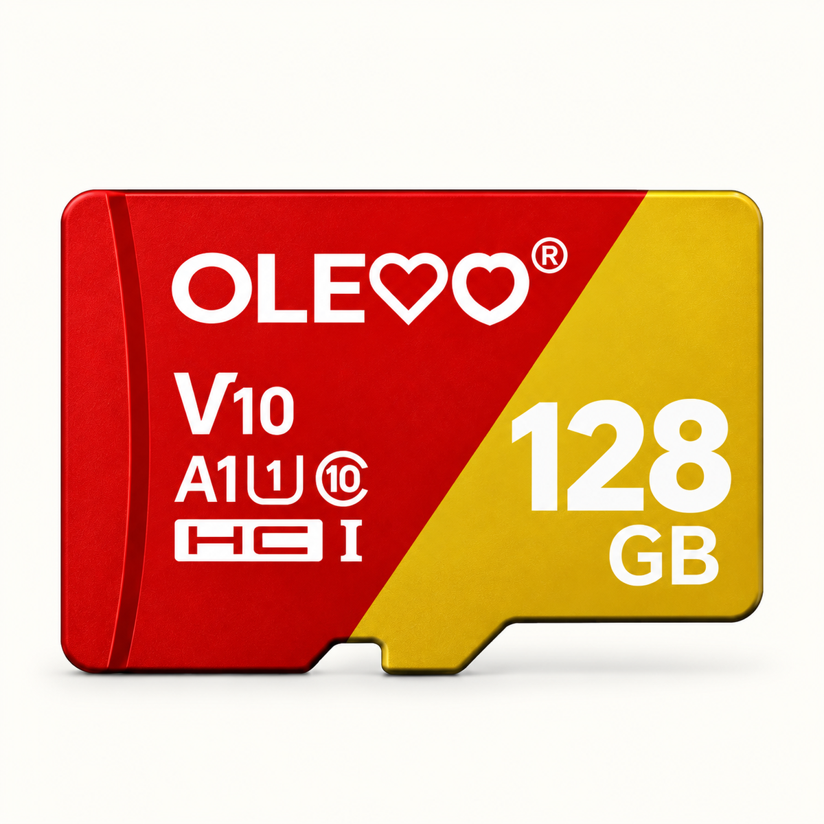 Carte Mémoire MicroSD 128 Go sur fond #FCFAF4